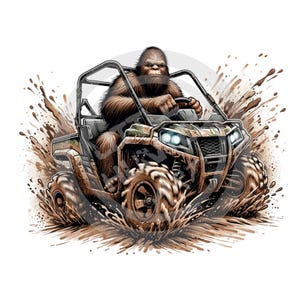 Boue Bigfoot png, 4 x 4 Bigfoot png, VTT png, équitation sale png, téléchargement numérique, sublimation, DTF, DTG