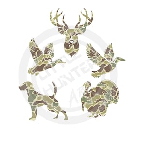 Camuflaje de la vieja escuela sin contorno, ciervo png, perro png, pato png, pavo png, caza png, paquete de caza png, digital, sublimación, DTF, DTG