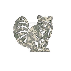 Old School Camo Raccoon png, Raccoon Hunter png, Camo png, Téléchargement numérique, Sublimation, DTF, DTG