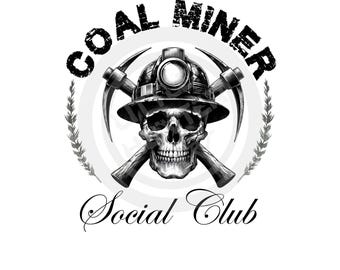 Coal Miner Social Club PNG: West Virginia Digital Download