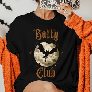 Bat Lover Shirt for Halloween, Comfort Colors Fall Bat Shirt, Batty AF Funny Sarcastic Halloween Bat Shirt, Halloween Gift for Bat Lovers