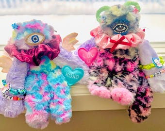Handmade - made to order Goodluck Cocobear Monster Plushie - choose fabric pattern