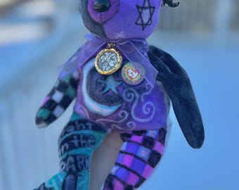 Custom Witchy Bear - handcolored beanie baby- choose theme and colors