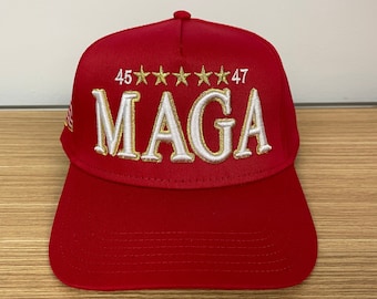 Trump 2024 Hat | 5Panel Snapback | MAGA 2024 Hat | Trump 45-47 | Donald Trump 2024 | Gift for Dad