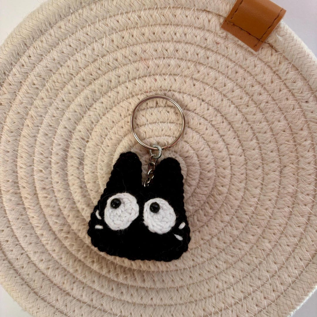 Crochet Cat Keychain - Kawaii Amigurumi Bag Charm- Small Gift for Cat ...