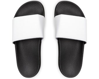Weiße Slide-Sandalen für Herren