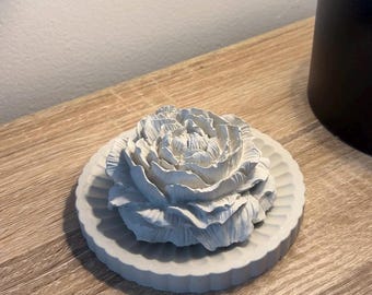 Peony concrete diffuser for essential oils, diffusion stone, aromatherapy diffuser, desk decor, housewarmings, gifts, Mother’s Day gift idea