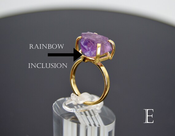 Rough Gemstone Adjustable Classic Ring - Silver o… - image 8