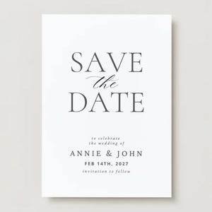Save the date wedding invitation