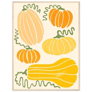 Tan Pumpkins and Gourds Framed Print