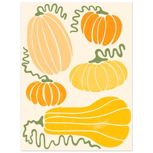Tan Pumpkins and Gourds Print