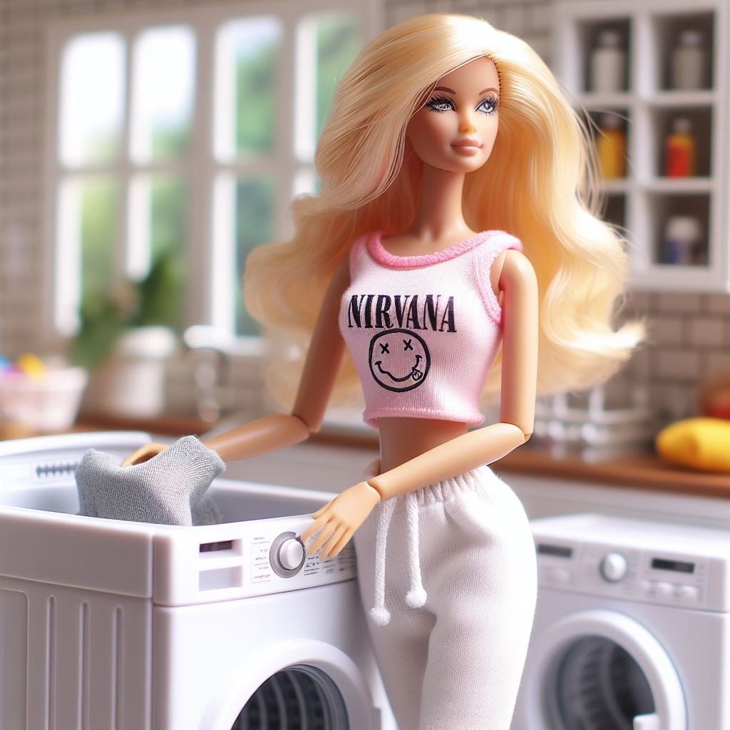 Original for princess barbie laundry washing machine ironing board doll  house furniture set 1/6 bjd
