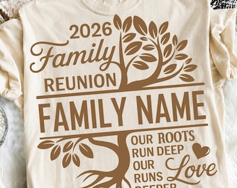 Familientreffen PNG, Benutzerdefinierter Stammbaum Png, Wiedersehen 2026 Png, Familientreffen, Baum des Lebens Png, braunes Familientreffen 2026 Sublimation
