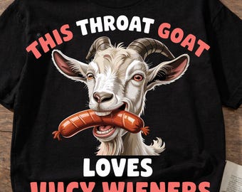 Diese Halsziege liebt saftige Wieners PNG, lustiges Ziegensublimationsdesign, sarkastische Tierstimmungs-Shirt Grafik, lustiges Hot Dog Ziegendesign