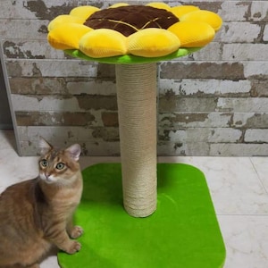 Árbol para gatos con flores, Árbol para gatos grandes, Gimnasio de juegos para gatos, Muebles para gatos, Casa de lujo para gatos