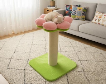 Cat tree with flowers, Cat tree for large cats, Cat play gym, Cat furniture, Luxury cat house