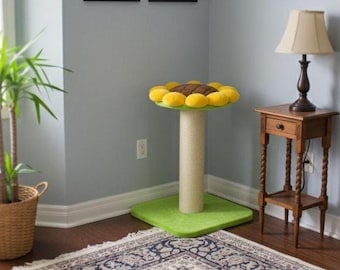 Cat tree with flowers, Cat tree for large cats, Cat play gym, Cat furniture, Luxury cat house