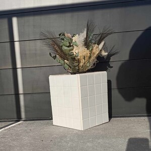 Planter, ceramic tile vase