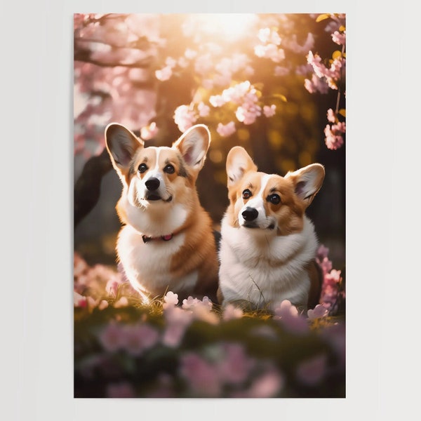 Corgi No 2 - Poster - Kinderzimmer - Jugendzimmer - Haustierposter