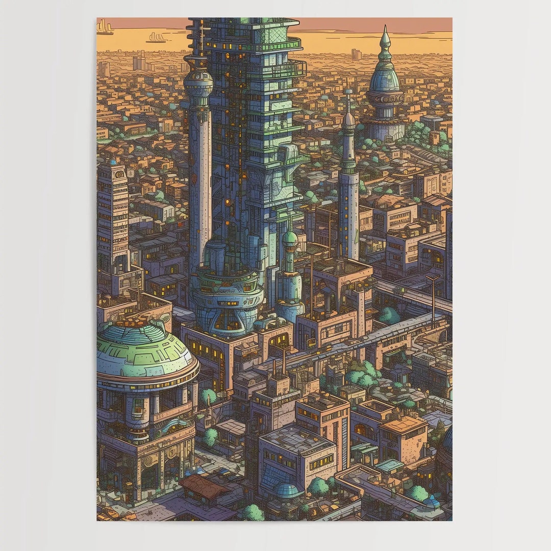 Karachi No 1 Pixel Art Poster City Art Cities Print Colorful ...