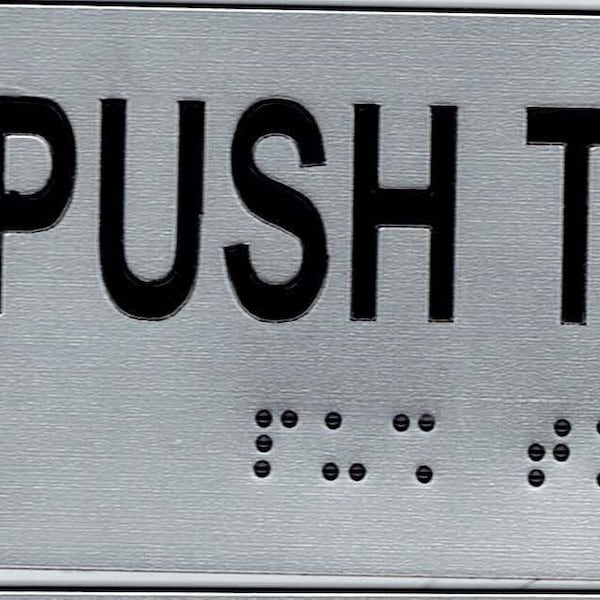 Push To Exit Sign