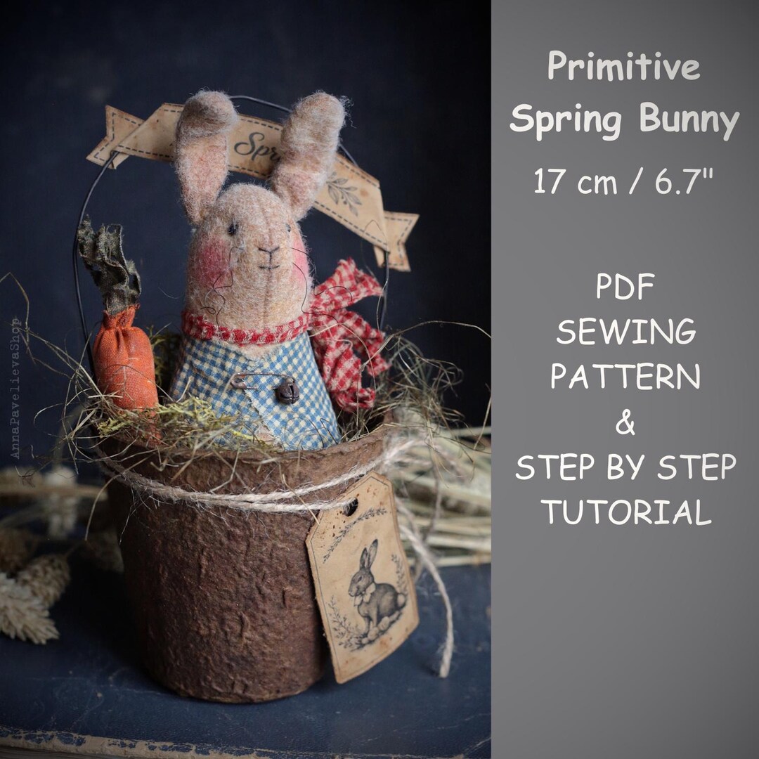 PDF Pattern & Tutorial Spring Bunny 17 Cm 6.7