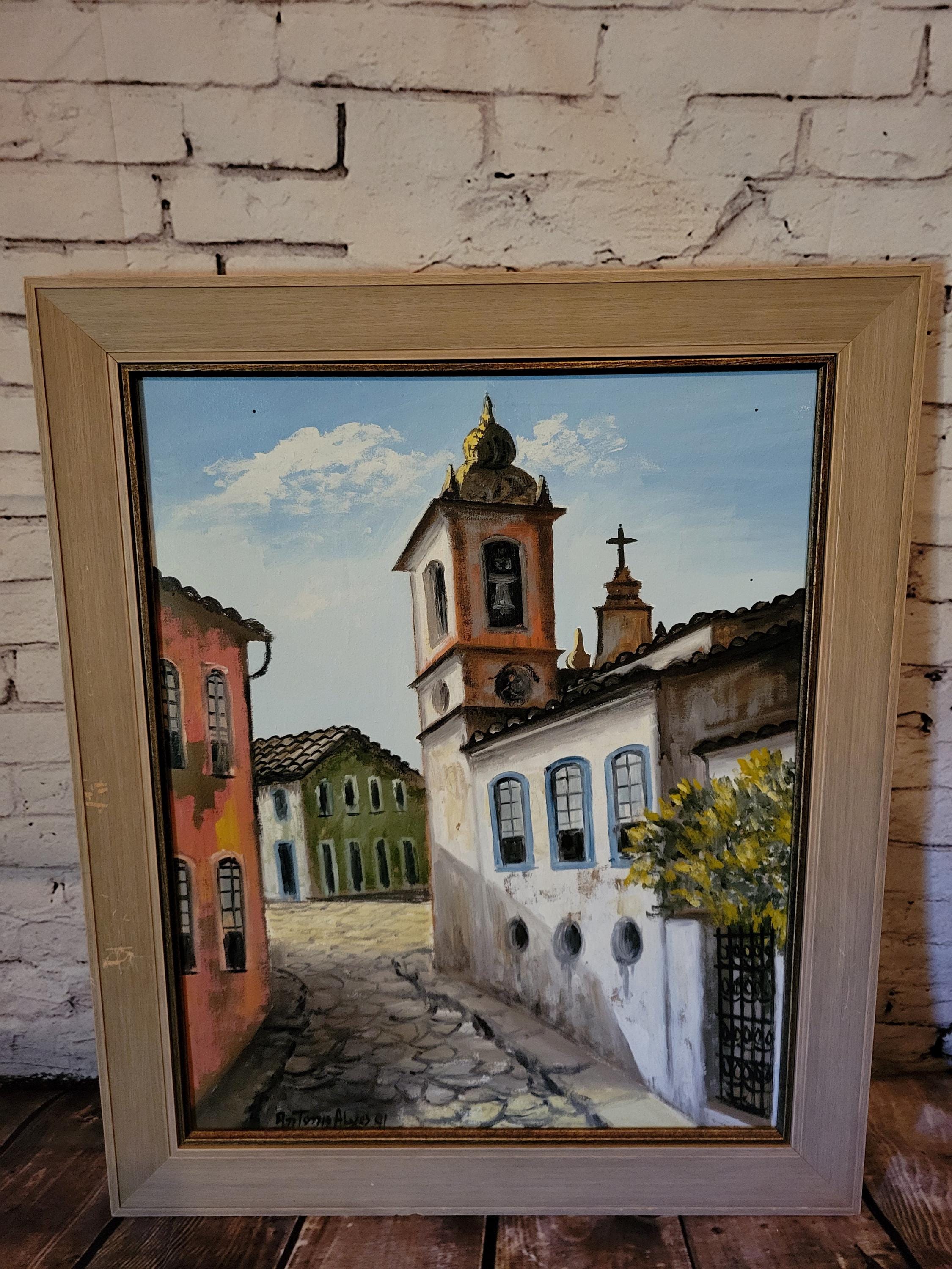 Oil Painting Signed Antonio - Etsy