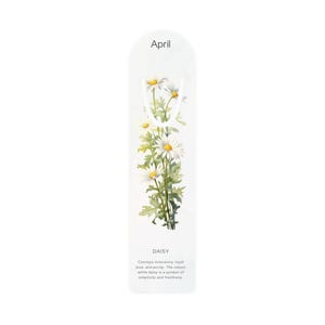April Birth Flower Bookmark  Daisy  Lightweight Aluminum Sweet Spring Gift for Readers & Journalers