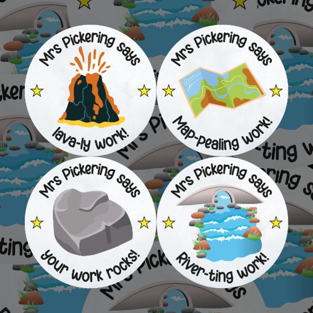 Personalised Geography Pun Stickers School Reward Stickers Geography ...