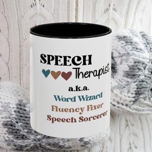 Speech Therapist Word Wizard Coffee Cup, SLP Appreciation Gift, Speech Therapy Mug, Speech Language Pathologist Gift, Gifts for SLP,