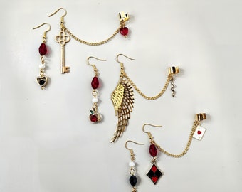 Hazbin hotel inspired earrings