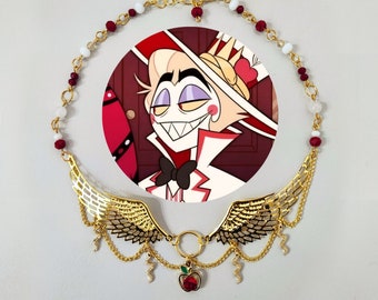 Lucifer Hazbin hotel gelaagde ketting