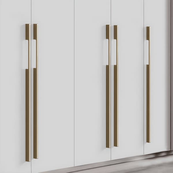 12cm/4.7" - 120cm/47.24" Long Extended Cabinet Pull Handles in Satin Gold, Gunmetal Grey, Matte Black & Bronze Gold