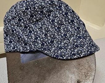 Welding Cap / Welders Cap / Welder Cap / Reversible / Biker Cap /  Cotton, Weld, Welding, made in USA, made in Texas, Welding Hats