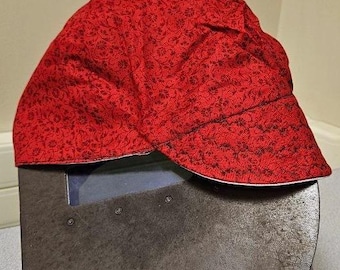 Czapka spawalnicza / Czapka spawacza / Czapka spawacza / Odwracalna / Czapka motocyklowa / Bawełna, Weld, Spawanie, wyprodukowano w USA, wyprodukowano w Teksasie, Czapki spawalnicze