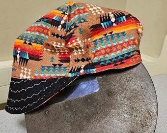 Welding Cap / Welders Cap / Welder Cap / Reversible / Biker Cap /  Cotton, Weld, Welding, made in USA, made in Texas, Welding Hats