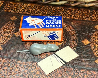 Vintage Magic Trick The Mysterious Wonder Mouse in Original Box - Original Mysterious Wonder Mouse Box Magic Trick.