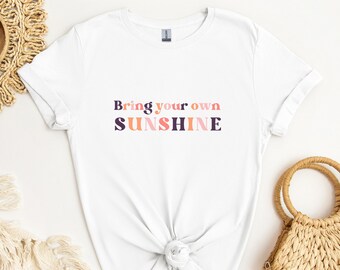 T-shirt rétro, cadeau pour elle, t-shirt graphique soleil
