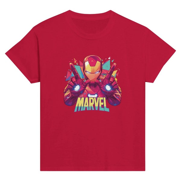Kids & Baby - Iron Man Pop Art T-Shirt - Superhero Graphic Tee, Marvel Comic Style Shirt, Avengers Fan Gift - Kids Crewneck T-shirt