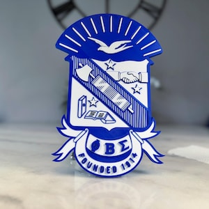Phi Beta Sigma Shield: 3D Printed Fraternity Decor - Officially Licensed