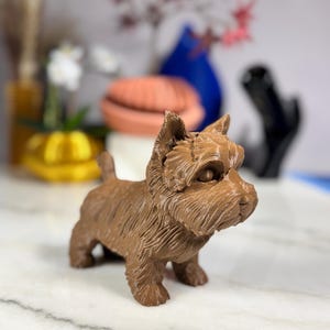 3D Printed Yorkshire Terrier Statue: Personalized Dog Memorial Gift