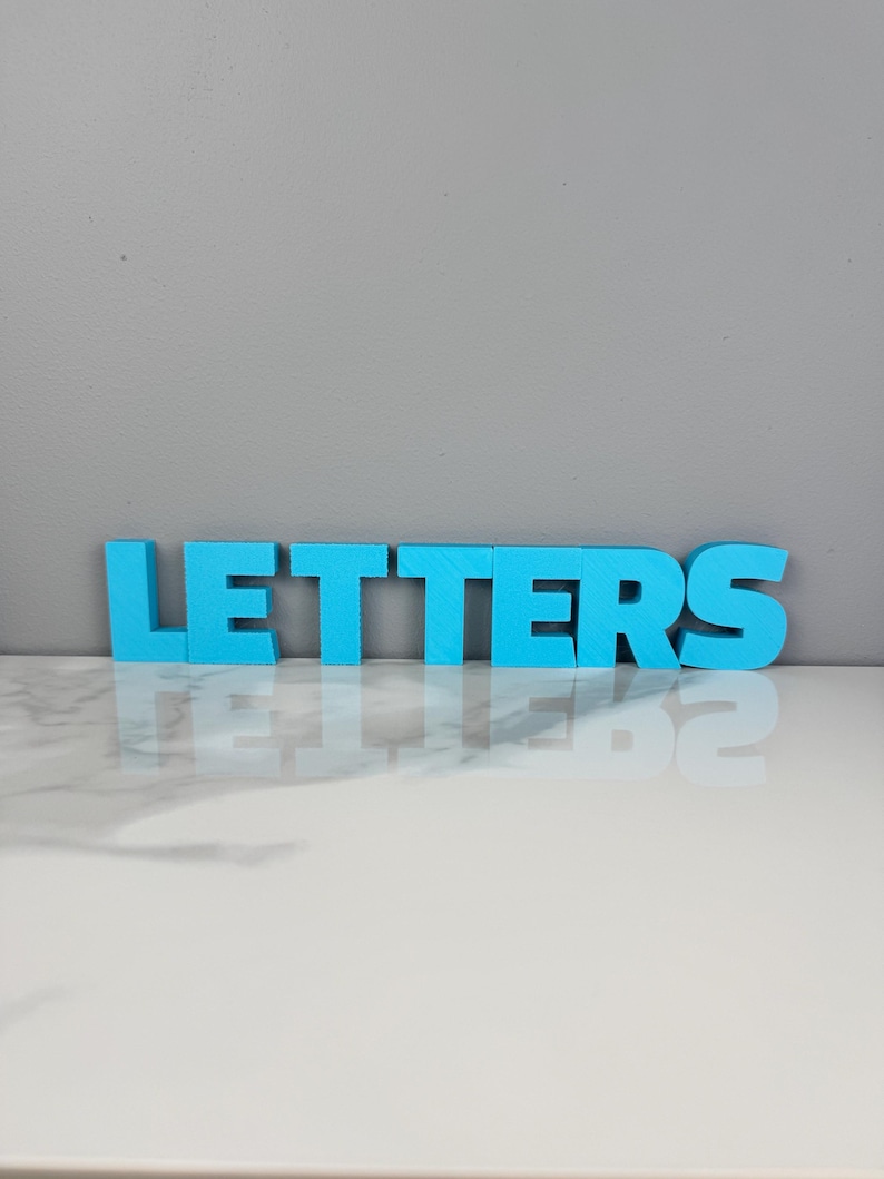 3D Printed Letters or Numbers - Fully Personalized in Font, Size, and ...