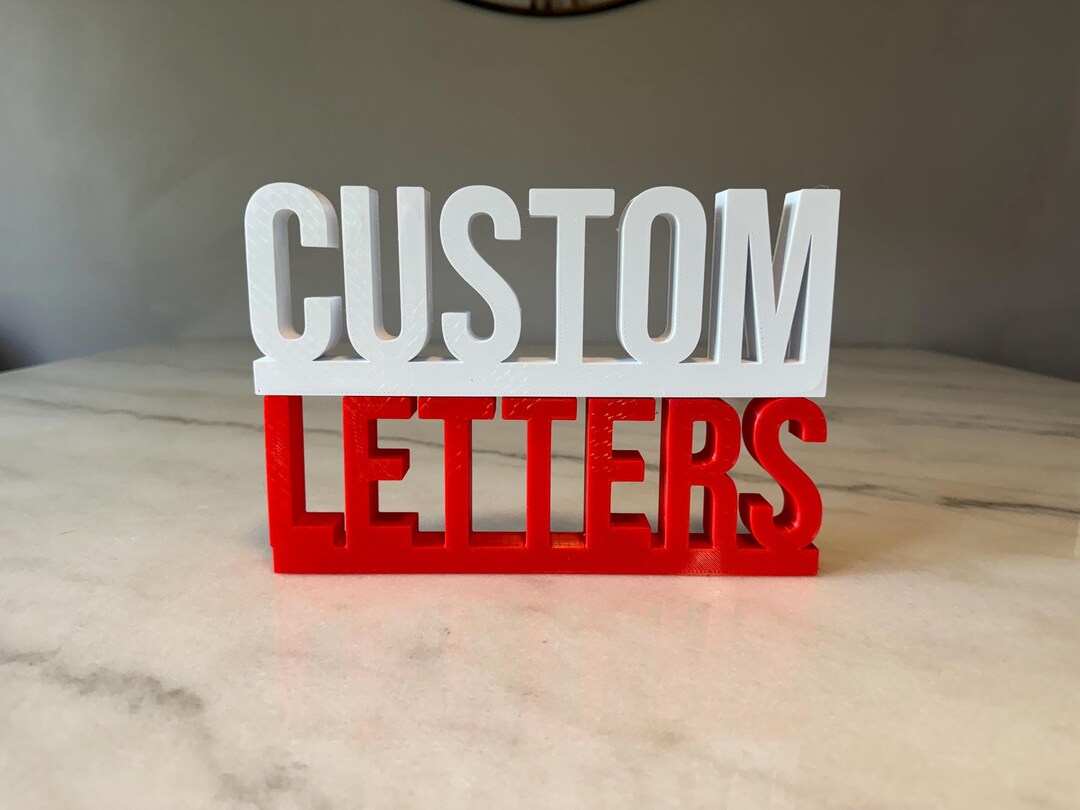 3D Printed Letters or Numbers - Fully Personalized in Font, Size, and ...