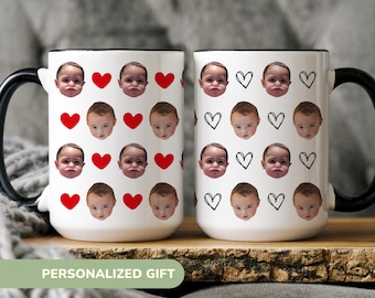Personalized Baby Face Mug, Mother's Day Gifts, Father's Day Mugs Gift for Husband