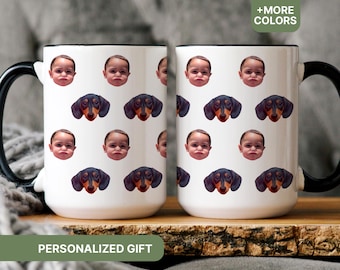 Baby Face Mug, Your Dogs Face Mug, Personalized Face Mug, Mother's Day Gift, Fathers Day Gift, Baby Photo Mug, Baby Face Cup For Mom - MUG81