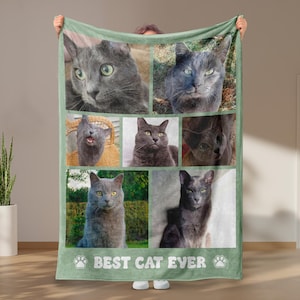 Dog Cat Picture Bedding Blanket With Text, Customized Name Photo Blanket Collage, Memorial Pet Face Loss Keepsake Gift - (BLANKET-1 DOG) image 9