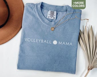Comfort Colors® Volleyball Mama Shirt, Mother's Day Gift For Volleyball Mom, Volleyball Tee For Mom, Mom Volleyball Game Day Shirt - SHIRT57