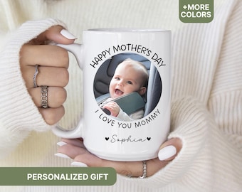 Happy Mothers Day Mug Gift for Mom, First Mother's Day Gifts From Baby, Custom Mother's Day Gift for New Mom, Custom New Mom Mug - MUG57