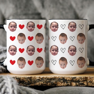 Baby Face Mug, Personalized Face Mug, Your Dogs Face Mug, Your Husband's Face Mug, Mother's Day Gift, Custom Mug With Baby Picture - MUG81