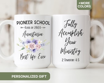 Personalized Pioneer School Coffee Mug, Custom 2025 Pioneer Service School Gift, Pioneer School Gift, JW Mug Gift Ideas - (MUG-9 SCHOOL)